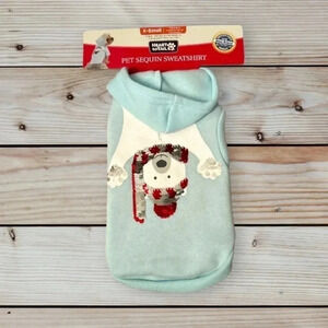 Polar Bear Sequin Sweatshirt for Dogs